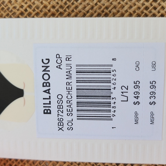 Billabong Sol Searcher bikini Maui fit Size L 12 - Picture 5 of 5